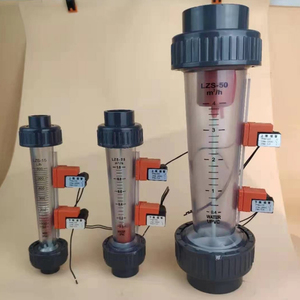 Rotametro LZS-50 in PVC-U, Misuratore di Flusso Liquido Resistente alla Corrosione, Flussometro Trasparente con Allarme Basso, Connessione a Flangia per Impianti Idraulici - Product Image 1