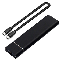 Caja de Disco Duro de Estado Sólido Externa USB 3.1 Tipo C para SSD M.2 NVME NGFF M.2 SATA de Doble Protocolo, Carcasa de Aluminio para HDD