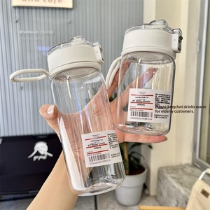 Vaso de Agua <span class=keywords><strong>para</strong></span> PC de Alta Calidad con Tapa Emergente de un Clic, Diseño Estilo Muji <span class=keywords><strong>para</strong></span> Hombres, Mujeres y Estudiantes, Portátil <span class=keywords><strong>para</strong></span> Uso en Exteriores, Infusor de Té - Product Image 1