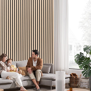 Pannello Murale Moderno in Fibra di Poliestere e Listelli di Legno, Materiale Composito Non Tossico, Insonorizzante per Esterni, Hotel, Casa, <span class=keywords><strong>Studio</strong></span> di Registrazione - Product Image 6