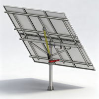 Traqueur solaire à double axe 3,6 kW / Système de suivi du soleil sur mesure, alimenté par moteur à courant continu