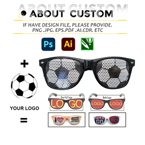 男性と女性のパーティー用カスタムロゴパーティーギフトデザイナーサングラスヨーロッパカップ旗ステッカーサングラス - Product Image 2