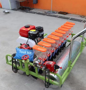 آلة بذر الخضروات ذاتية الدفع بـ 6 صفوف تعمل بالبنزين - آلة بذر متعددة الصفوف فعالة للحدائق والمزارع لزراعة الخضروات، أداة زراعة - Product Image 5