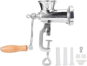 チャンチン新型手動ミートグラインダー、頑丈な手回しミンサー、ステンレス製、家庭用、簡単組み立て、ソーセージメーカー、モーターギア付き - Product Image 5