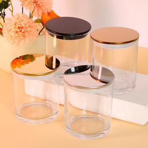 Tùy Chỉnh Rỗng Nến Jar 7Oz 10Oz 15Oz Rõ Ràng <span class=keywords><strong>Glass</strong></span> Nến Chủ Container Với Kim Loại Kín Nắp Jar Cho Nến Làm - Product Image 4