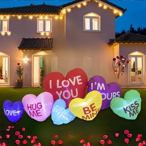 8 FT <b>Valentine's</b> Day Inflatable Heart Outdoor <b>Decorations</b> Inflatable Hearts <b>Valentines</b> for Yard Decors Wedding Anniversary Party - Product Image 4