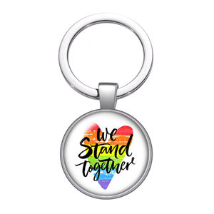 Hoge Kwaliteit Custom Gay Pride Regenboog Vlag Sleutelhanger Metalen Legering Felle Kleur Glazen Koepel Stijlvolle Lesbische Lgbt Pride Sleutelhanger Gay - Product Image 6