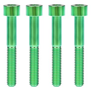 Tornillo de Cabeza Hexagonal de <span class=keywords><strong>Titanio</strong></span> Ti M5 X 10 12 16 18 20 23 25 30 35 40 45 50 55 60mm para Bicicleta, M5x60mm, Verde - Product Image 3