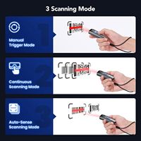 Eyoyo 1D 2D portátil de mano inalámbrico Mini Bluetooth Qr lector de código de barras PDF417 Android escáner de código de barras para inventario
