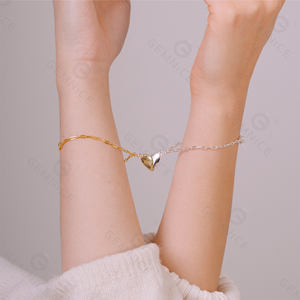 Gemnel Liefde Van Mijn Leven Armband Set Magnetische Hart Link Kettingen Paar Armbanden Romantische Cadeau Sieraden - Product Image 5