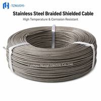 Kabel Ekstensi Sensor PT100 RTD 3 Inti Terlilit, Isolasi PTFE, Pelindung Anyaman Tembaga Berlapis Timah, IP65, Tahan Suhu Tinggi 750V