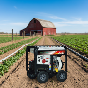 Generador Diésel de Bastidor Abierto 9600, Salida Máxima de 8.0KW, Monofásico/Trifásico, Arranque Eléctrico con Ruedas - Product Image 1