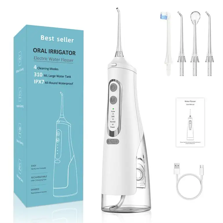 Ozon Most popular items, Portable Water flosser Gift box packaging 310 ML cordless water flosser teeth cleaner/