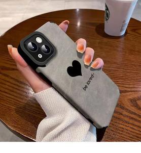 Coque de Téléphone Chic en Cuir Artificiel PU Noir Cœur pour <span class=keywords><strong>iPhone</strong></span> <span class=keywords><strong>11</strong></span> 12 13 14 15 16 17 Pro Max – Liquidation - Product Image 2