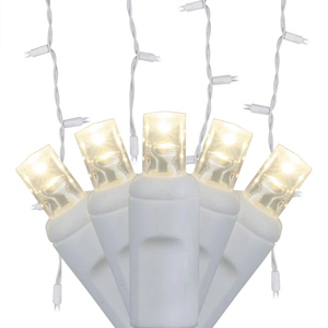 LED Warm White Icicle <b>Lights</b> with Cascading Decorative Glow for Christmas Outdoor Patio and Holiday <b>Decor</b> - Product Image 1