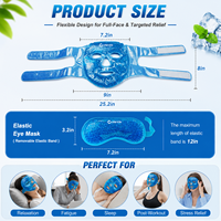Masque oculaire réutilisable à billes de gel chaud/froid, compresse rafraîchissante pour les yeux gonflés, soulagement des maux de tête, soins de beauté et spa