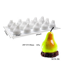 Molde para Repostería de Postres Franceses 3D con Forma de Frutas (Mango, Melocotón, Cantalupo, Fresa) para Mousse, Pastel y Helado, Venta al por Mayor de Fábrica OEM
