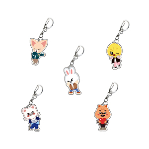 Llavero de acrílico con imagen de estrella de dibujos animados impresa con UV, bonito y a la moda, adornos para mochila escolar, venta al por mayor. - Product Image 3