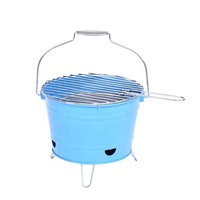 FIRST HORSE Barbecue portable miniature avec poignée, surface de revêtement en poudre utilisée pour le balcon, pour le camping