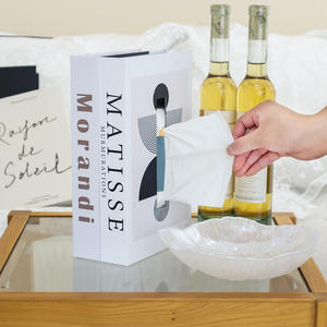 Caja de pañuelos de lujo personalizada estilo libro, soporte para servilletas, estuche, contenedor de papel, decoración de mesa para el hogar, hotel, almacenamiento, adornos de moda - Product Image 2