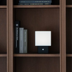 Desk <b>Lamp</b> LED Touch Control Battery Powered White Black Version Home <b>Office</b> Reading Light Geometric Design Portable - Product Image 1