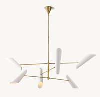 Lustre moderne suspendu pour salon ou salle à manger, restaurant, luminaire décoratif en métal laiton