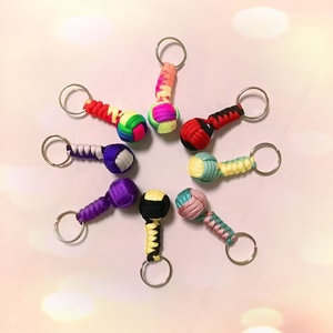 Equipo de Supervivencia al Aire Libre, Llavero de Paracord de Vidrio Tejido a Mano Personalizado, Bola de Vidrio, Autodefensa, Puño de Mono, Uso Seguro - Product Image 4