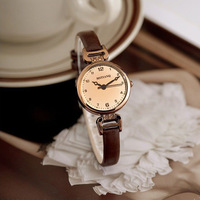 Jam Tangan Retro Wanita Pelajar Gaya Inggris Mewah Ringan Bernilai Tinggi Dial Kecil Quartz Tali Akrilik Casing Aloi Jarum Penunjuk