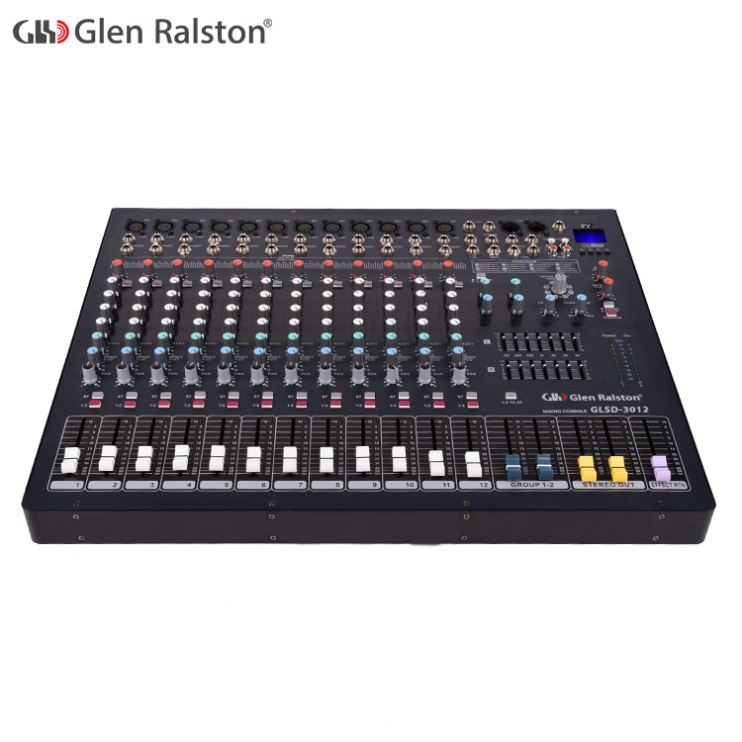 Glen Ralston 12 микшер Профессиональный живой аудио консоль видео DJ DSP цифровой звуковой микшер