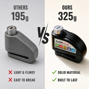 <span class=keywords><strong>Antivol</strong></span> de disque de <span class=keywords><strong>moto</strong></span> avec alarme sonore 110 dB, étanche, en alliage d'aluminium, avec broche de sécurité de 7 mm pour motocross - Product Image 3