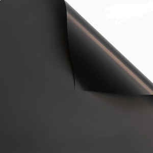 Papel de embalaje mate de plástico impermeable, color negro sólido, elegante, para envolver flores, papel para flores, embalaje floral para regalos. - Product Image 1