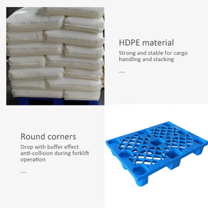 Palette en plastique HDPE légère à grille simple de 9 pieds, 4 voies, 800x600mm, pour chariot élévateur, entrepôt industriel et logistique - Product Image 6