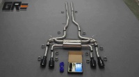 Échappement arrière à soupapes en acier inoxydable pour Jaguar F-TYPE X152 3.0T 2014-2023, section intermédiaire arrière, silencieux à quatre sorties
