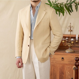 Giacca estiva retrò piccolo abito sottile Versatile Casual pendolarismo lino misto traspirante <span class=keywords><strong>3XL</strong></span> completo <span class=keywords><strong>uomo</strong></span> - Product Image 1
