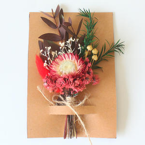 DREA Mini Bouquet di <span class=keywords><strong>fiori</strong></span> <span class=keywords><strong>secchi</strong></span> decorazione per festa nuziale pampa coda di coniglietto rosa <span class=keywords><strong>fiori</strong></span> veri con cassetta delle lettere confezione regalo - Product Image 6