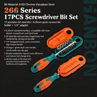 Offre Spéciale : Kit d'Outils Domestiques de Réparation 17 Pièces avec Étui Souple, Personnalisable OEM, Jeu de Tournevis avec Embouts pour Usage Domestique