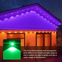 Lumières LED extérieures permanentes intelligentes à commande par application RGB, étanches, décoratives de Noël, directement de l'usine
