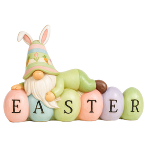 Customized Easter Resin Faceless Gnome Figurine Spring Egg Letter Decor OEM ODM Logo Text Custom Tabletop Gift Wholesale Premium