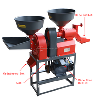 Machine agricole multifonctionnelle automatique à moteur diesel pour le décorticage et le broyage du riz, avec fonction de moulin à riz et moteur à roulement