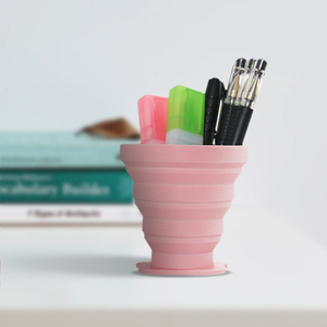Nouvelle conception, tasse télescopique en silicone de 250 ml avec couvercle - Product Image 6