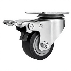 Roulettes pivotantes antistatiques de 3 pouces avec frein, grises, pour atelier, ESD, TPR, <span class=keywords><strong>CMCL</strong></span>, capacité de charge de 100 kg et roulement à billes - Product Image 1