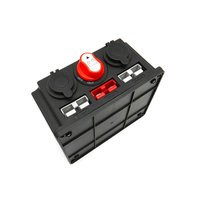 Boîtier d'alimentation miniature 12V avec interrupteur de batterie, prises et connecteurs