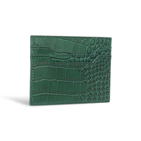 Dompet Kartu Kulit PU Motif Buaya, Hadiah Promosi, Tempat Kartu Kredit Tipis, Logo Custom, Harga Pabrik, Grosir