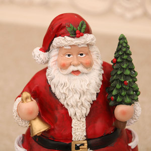 Factory Christmas LED Lights Multi-functional Santa <b>Music</b> <b>Box</b> Rotating Resin Decoration Ornament Cross-Border Christmas Gift - Product Image 5
