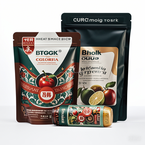 Bolsa ziplock autoportante con ventana de papel Kraft amarillo personalizado con sellado fuerte y a prueba de humedad para dulces - Product Image 5