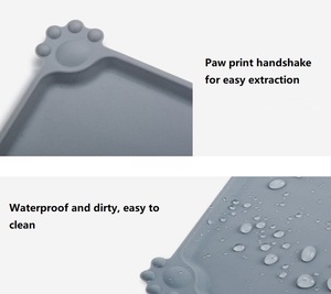 Pet Placemat &amp; Pet Food Mat Grade Feeding Silicone Mat Anti <strong>Overflow</strong> and Slip Moisture-proof Waterproof Easy to Clean - Product Image 3
