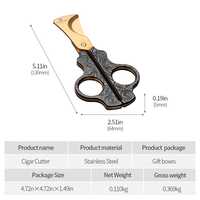 CIGARLOONG Coupe-cigares de haute qualité avec étui en cuir Logo personnalisé Tête de coupe Couteau Guillotine Ciseaux à cigares