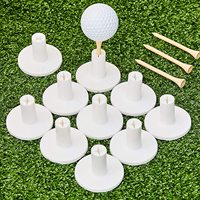 Ensemble de supports de Golf en caoutchouc, pour intérieur et extérieur, tapis de pratique de Golf, taille 1.5 pouces, 2 pièces