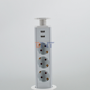 Prise de courant escamotable verticale BNT pour plan de travail de <span class=keywords><strong>cuisine</strong></span> avec chargeur USB rapide et prise personnalisable - Product Image 2