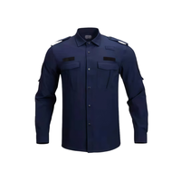 Ensemble d'uniformes tactiques de sécurité à séchage rapide noirs personnalisables avec services sécurisés